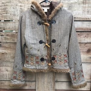 ❌SOLD❌ Vintage Faux Fur Lined Jacket